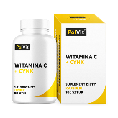 Witamina C 1000 mg i Cynk 15 mg 100 kaps. - PolVit