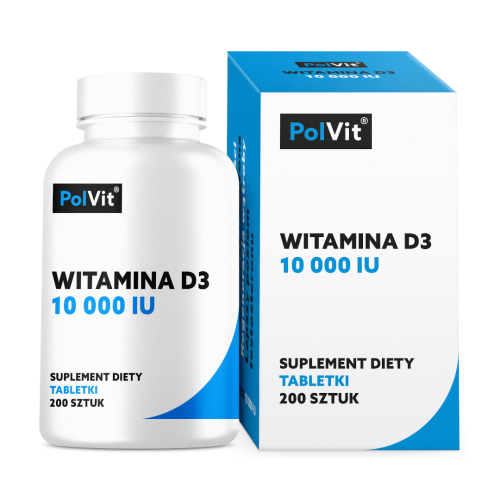 Witamina D3 10000 IU 200 tabl. - PolVit