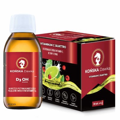 Zestaw Końska Dawka: Witamina C + Witamina D3 OH 50 000 IU